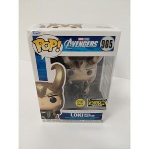 Funko Pop Marvel Avengers Loki w/ Scepter 985 Entertainment Earth Exclusive GITD
